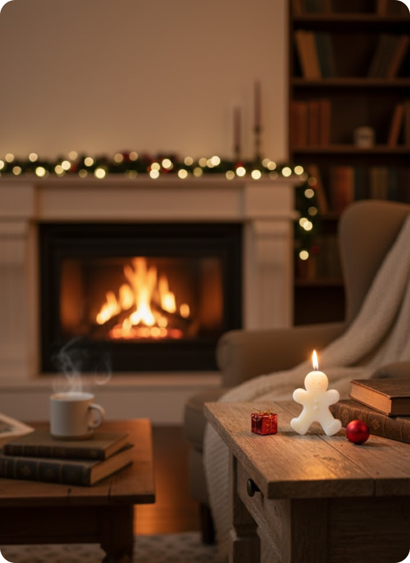 Mr. Gingerbread Candle | Hand Poured with Love