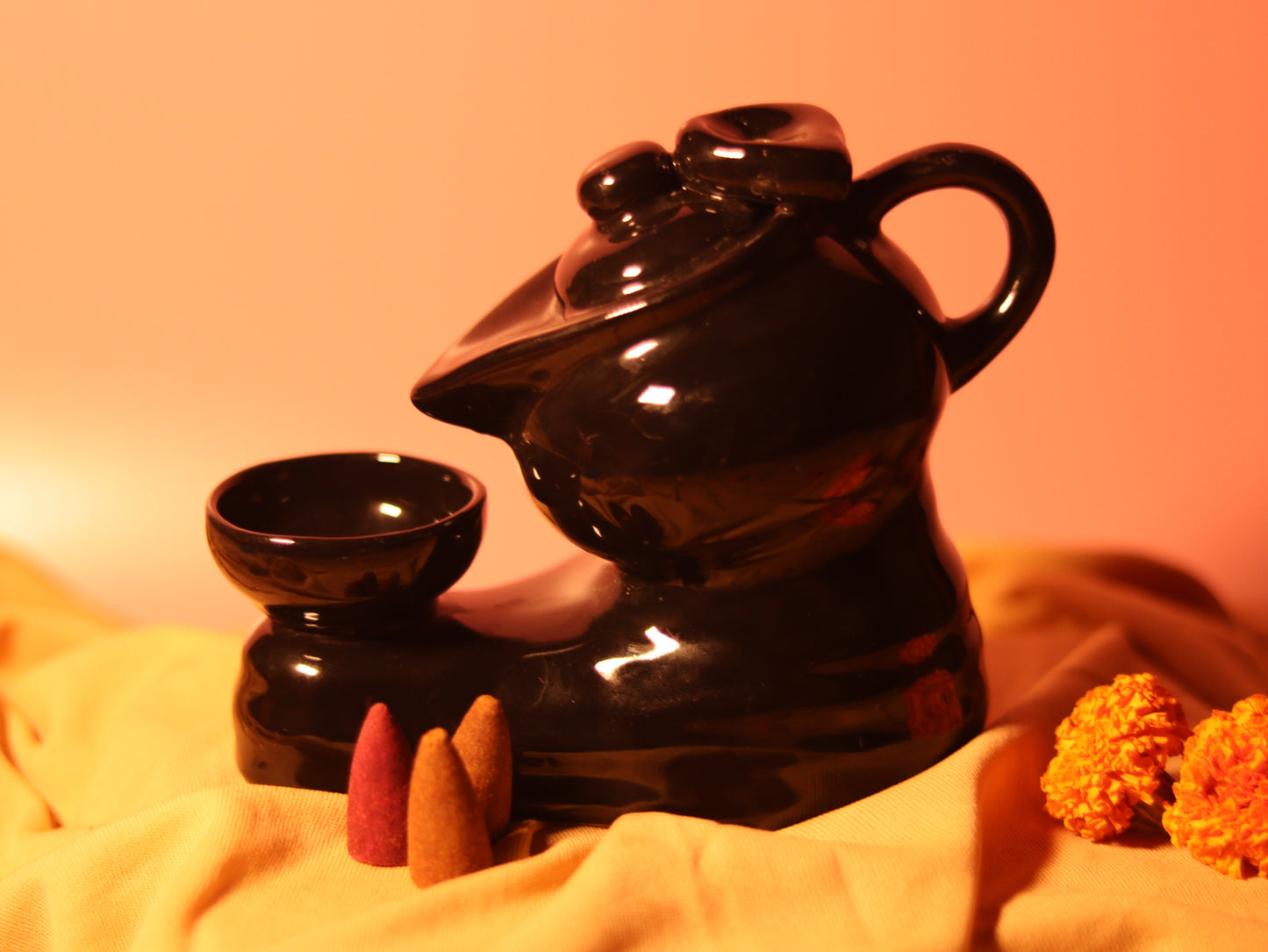 Kettle & Cup Backflow Incense Holder