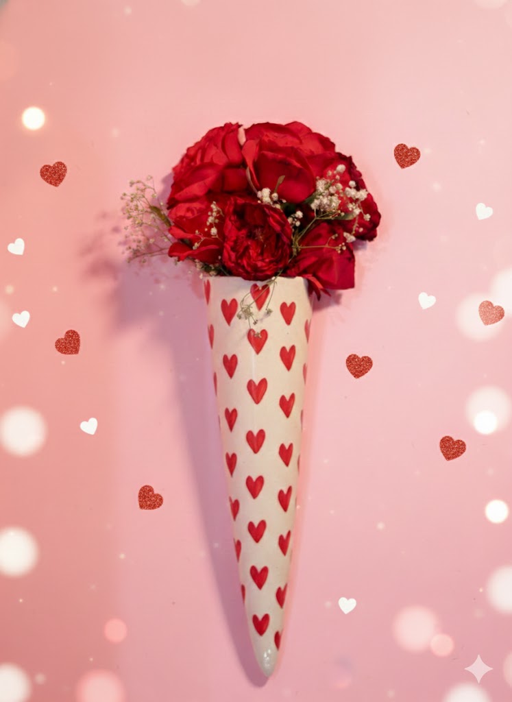 Hearts hanging vase - Perfect for valentines day