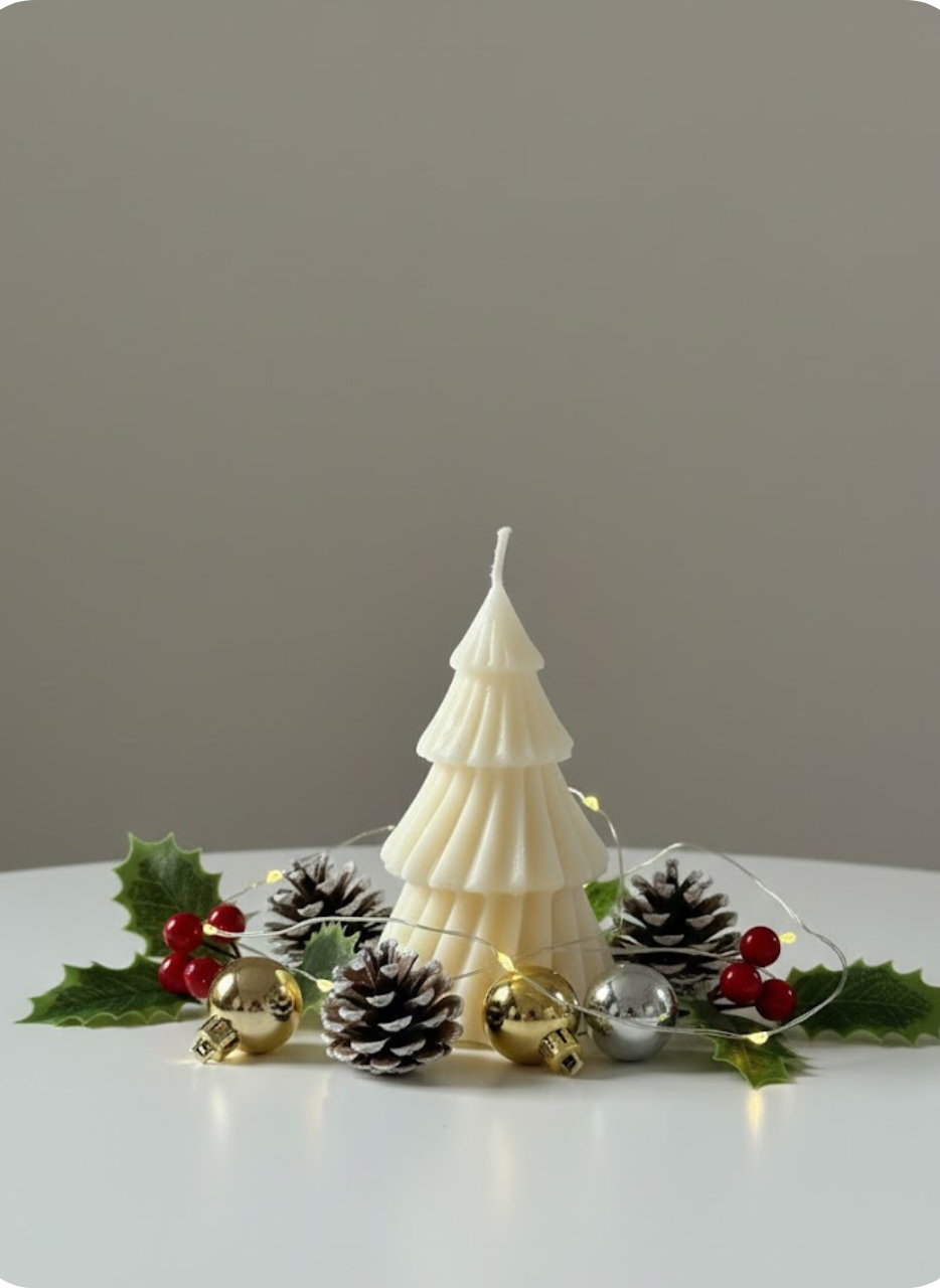 Snow Glow Tree Candle |  Hand Poured with Love