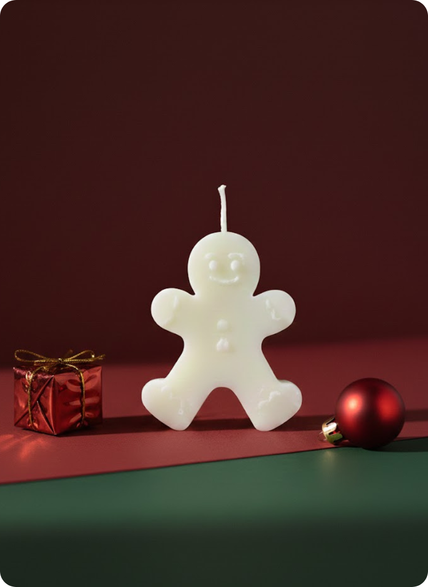 Mr. Gingerbread Candle |  Hand Poured with Love