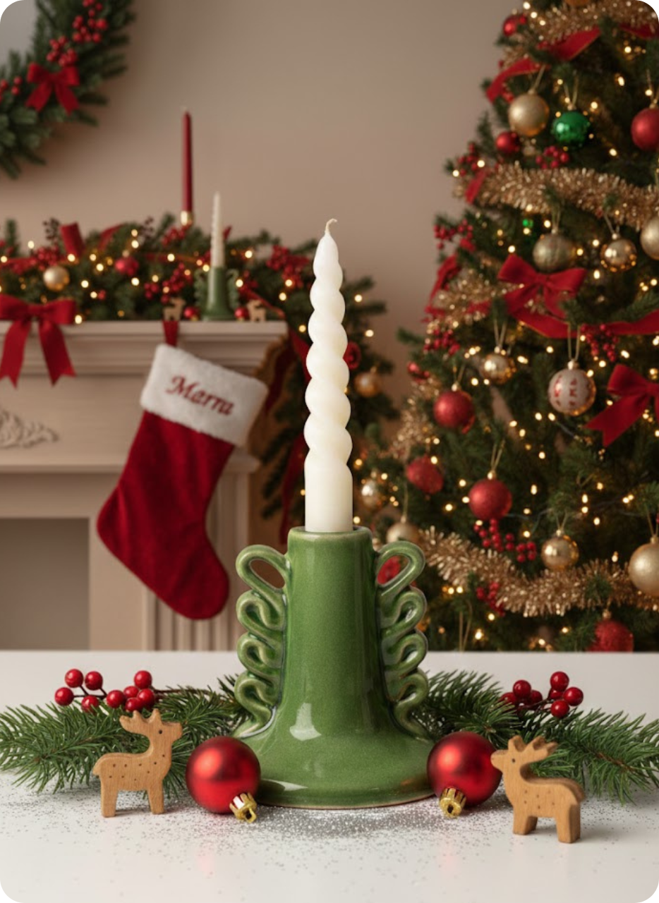 Merry Moss Candle Holder